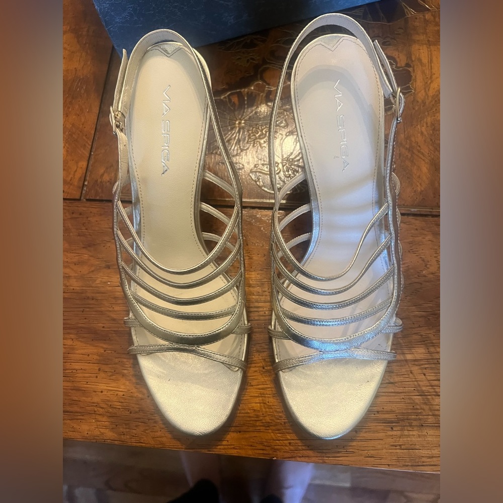 Via Spiga Hilary Gold Sandals